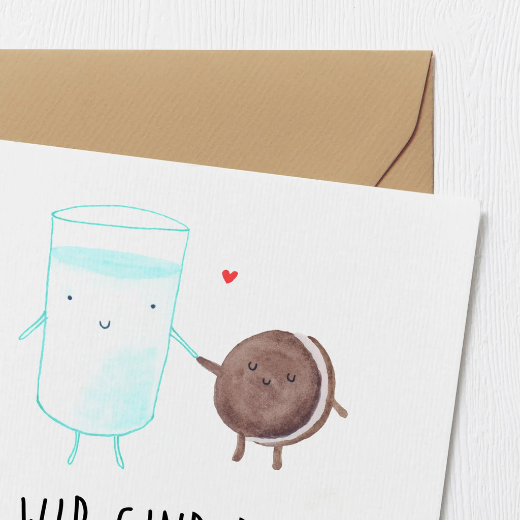 Deluxe Karte Milch Keks faltkarte, Grußkarte, doppelkarte, Klappkarte, anlasskarte, Glückwunschkarte, Tiermotive, Gute Laune, Tiere, Lustige Sprüche, Kekse, Motiv Süß, Perfektes Paar, Milk, Kaffee, Einladung Frühstück, Keks, Romantisch, Cookie, Milch