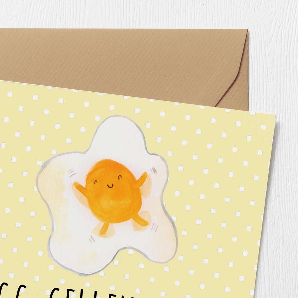 Deluxe Karte Spiegelei Ei faltkarte, Glückwunschkarte, Klappkarte, Grußkarte, doppelkarte, Lustige Sprüche, Gute Laune, Tiere, Tiermotive, Ei, Tag, Liebe, Glücklich, Spiegelei, Schön