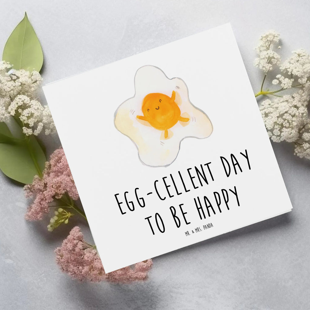 Deluxe Karte Spiegelei Ei faltkarte, Glückwunschkarte, Klappkarte, Grußkarte, doppelkarte, Lustige Sprüche, Gute Laune, Tiere, Tiermotive, Ei, Tag, Liebe, Glücklich, Spiegelei, Schön