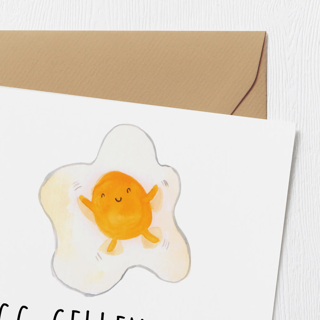 Deluxe Karte Spiegelei Ei faltkarte, Glückwunschkarte, Klappkarte, Grußkarte, doppelkarte, Lustige Sprüche, Gute Laune, Tiere, Tiermotive, Ei, Tag, Liebe, Glücklich, Spiegelei, Schön