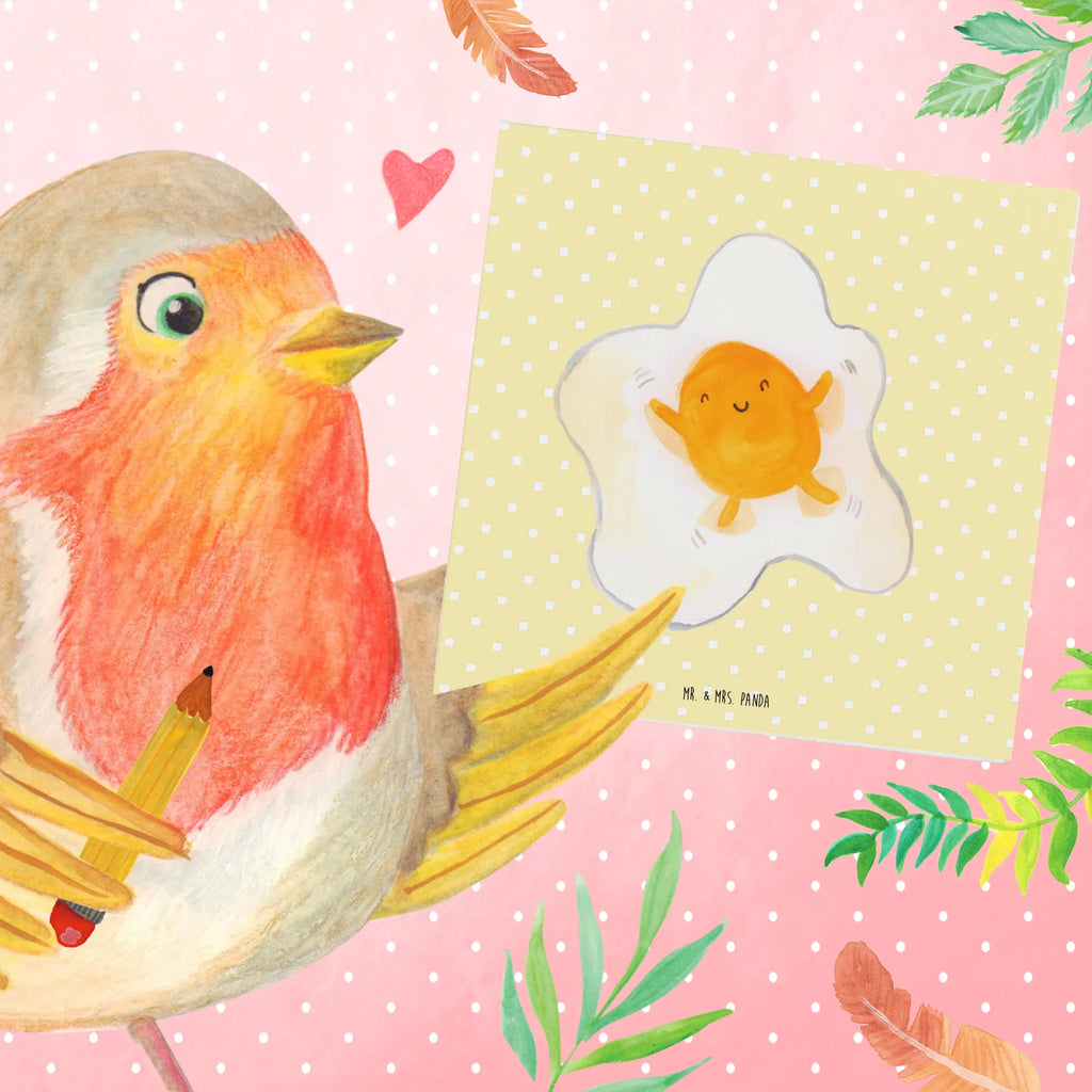 Deluxe Karte Spiegelei Ei faltkarte, Glückwunschkarte, Klappkarte, Grußkarte, doppelkarte, Lustige Sprüche, Gute Laune, Tiere, Tiermotive, Ei, Tag, Liebe, Glücklich, Spiegelei, Schön