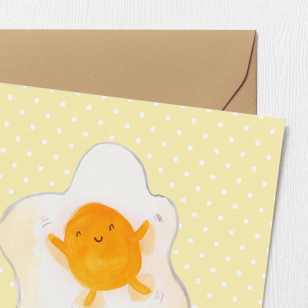 Deluxe Karte Spiegelei Ei faltkarte, Glückwunschkarte, Klappkarte, Grußkarte, doppelkarte, Lustige Sprüche, Gute Laune, Tiere, Tiermotive, Ei, Tag, Liebe, Glücklich, Spiegelei, Schön