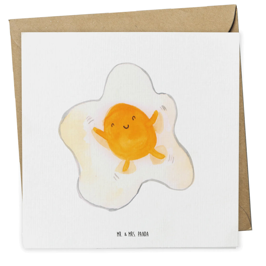 Deluxe Karte Spiegelei Ei faltkarte, Glückwunschkarte, Klappkarte, Grußkarte, doppelkarte, Lustige Sprüche, Gute Laune, Tiere, Tiermotive, Ei, Tag, Liebe, Glücklich, Spiegelei, Schön