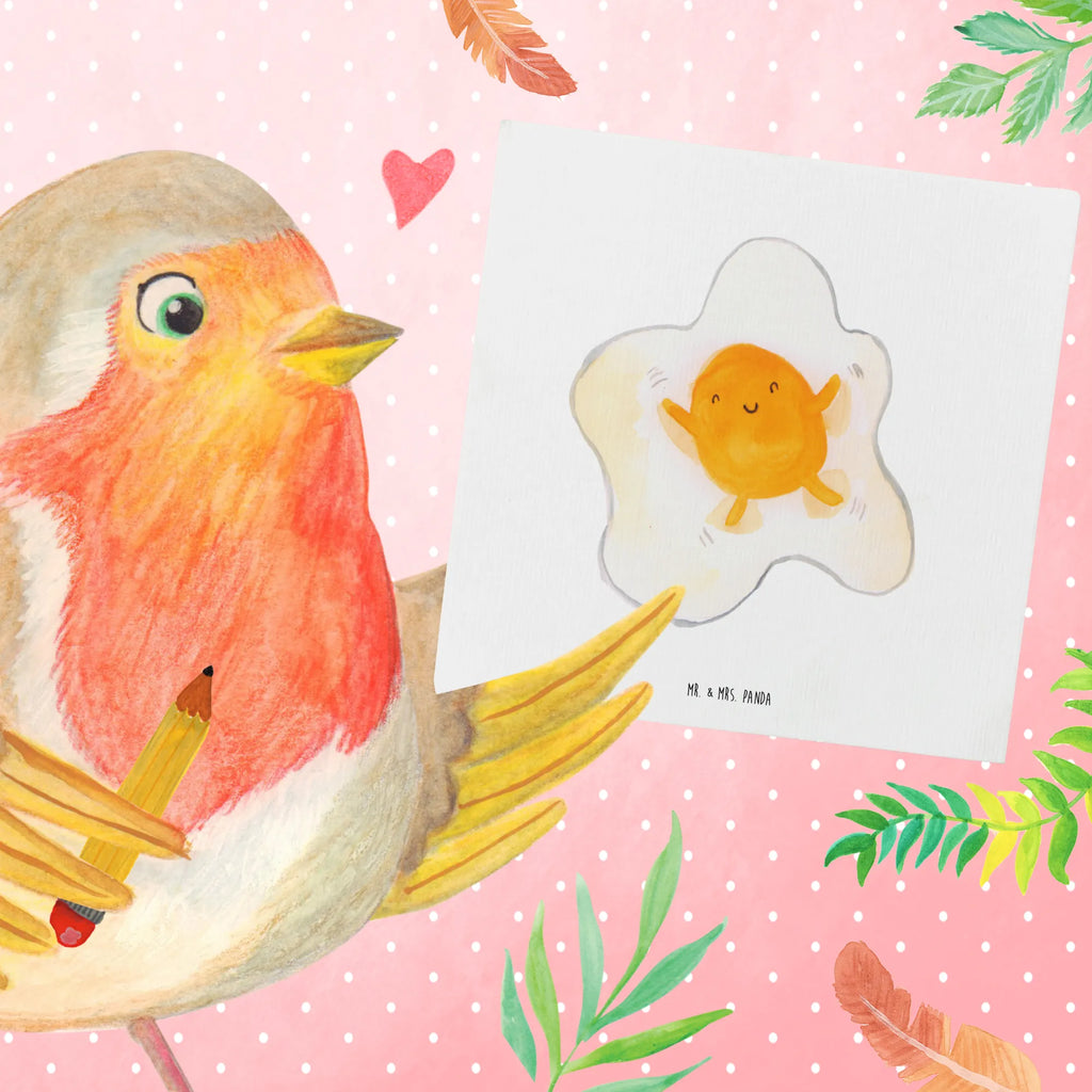 Deluxe Karte Spiegelei Ei faltkarte, Glückwunschkarte, Klappkarte, Grußkarte, doppelkarte, Lustige Sprüche, Gute Laune, Tiere, Tiermotive, Ei, Tag, Liebe, Glücklich, Spiegelei, Schön