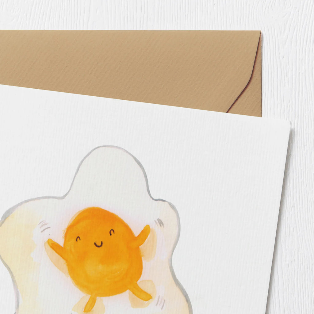 Deluxe Karte Spiegelei Ei faltkarte, Glückwunschkarte, Klappkarte, Grußkarte, doppelkarte, Lustige Sprüche, Gute Laune, Tiere, Tiermotive, Ei, Tag, Liebe, Glücklich, Spiegelei, Schön