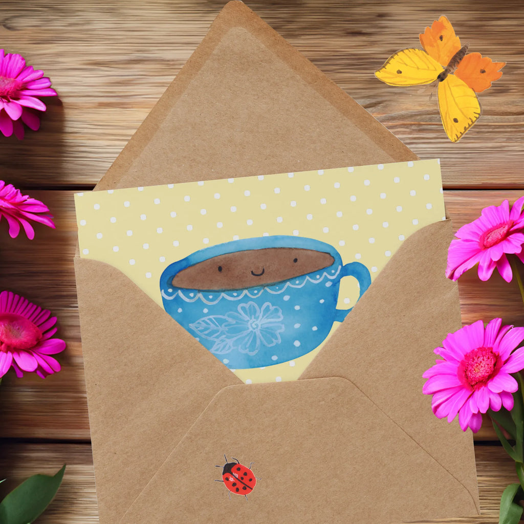 Deluxe Card Coffee Cup faltkarte, doppelkarte, anlasskarte, Grußkarte, Glückwunschkarte, Klappkarte, Tiermotive, Gute Laune, Tiere, Lustige Sprüche, Liebe, Genuss, Tasse, Geschmack, Glücklich, Kaffee