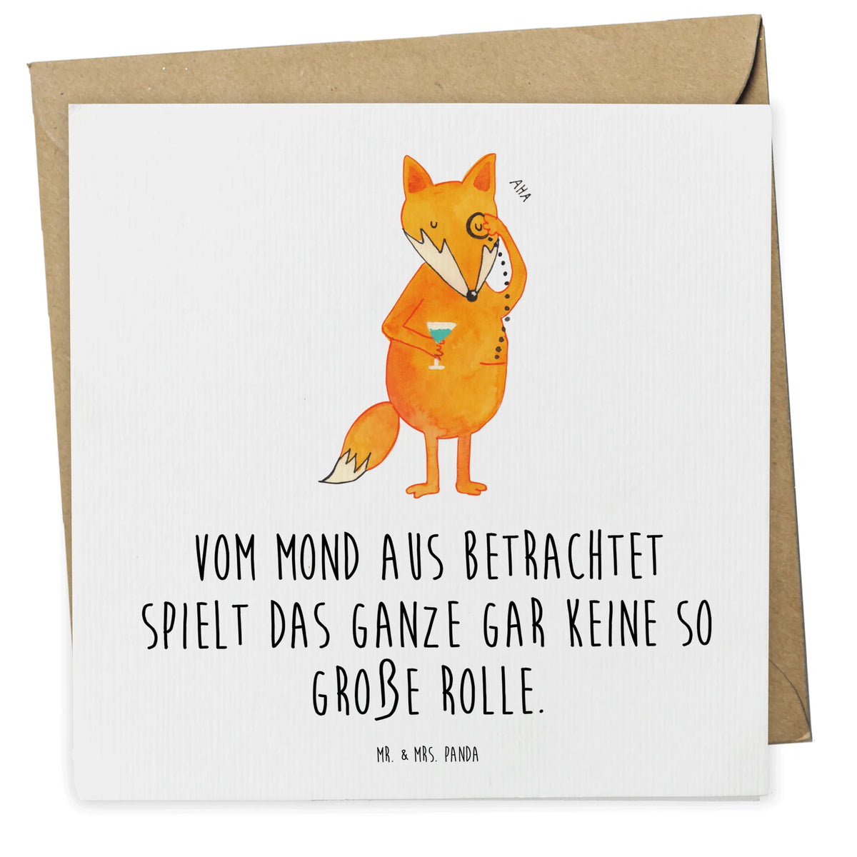 Deluxe Card Fox lord forest wildlife, animal lover, clever as a fox, foxes, problem solving, motivation saying, saying funny, words of consolation, lovesickness gift