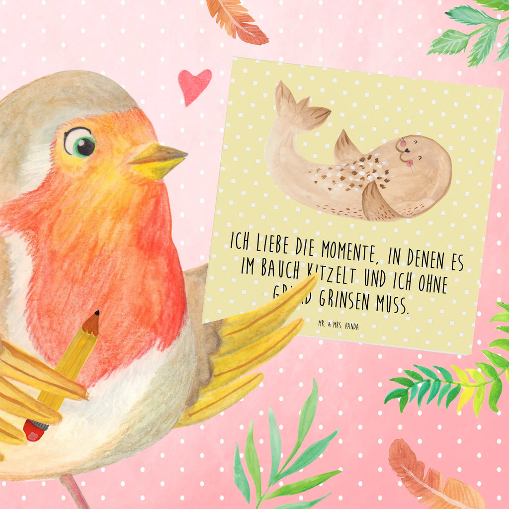 Deluxe Card seal Lay Hochzeitskarte, Grußkarte, Hochwertige Grußkarte, Hochwertige Klappkarte, Glückwunschkarte, Karte, Geburtstagskarte, Einladungskarte, Klappkarte, Tiermotive, Gute Laune, lustige Sprüche, Tiere, Meerestier, Lachen, Robben, Strand, Nordsee, Robbe, Ostsee, Freude, Seehund