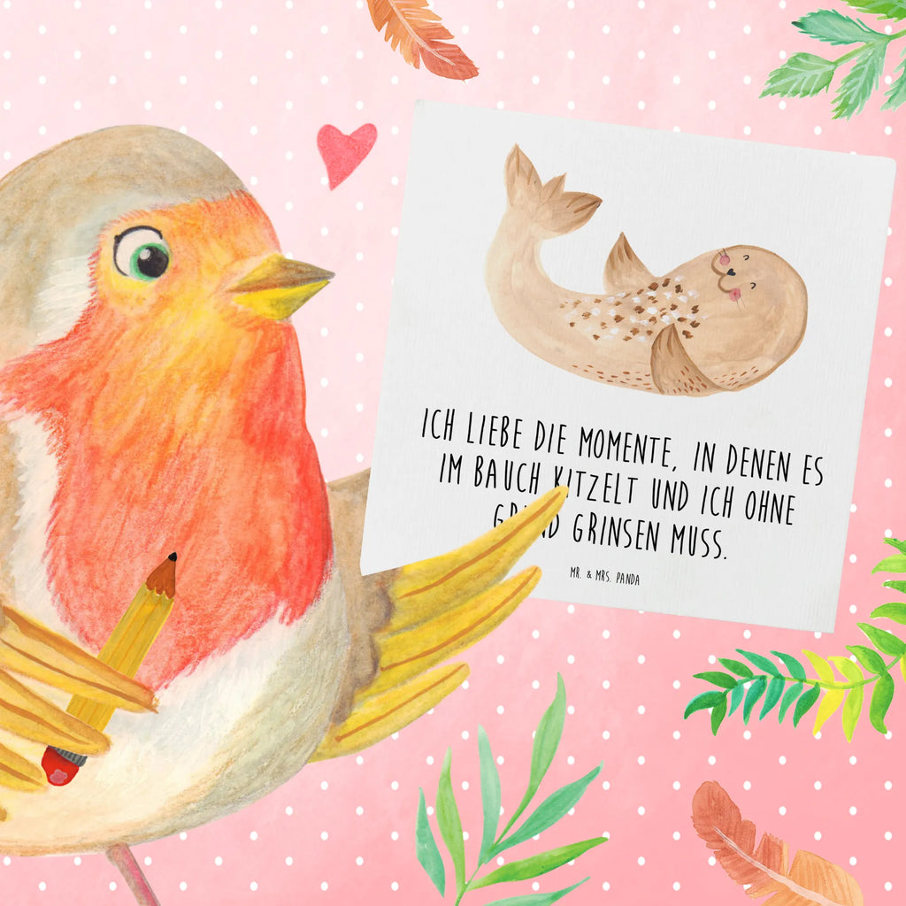 Deluxe Card seal Lay Hochzeitskarte, Grußkarte, Hochwertige Grußkarte, Hochwertige Klappkarte, Glückwunschkarte, Karte, Geburtstagskarte, Einladungskarte, Klappkarte, Tiermotive, Gute Laune, lustige Sprüche, Tiere, Meerestier, Lachen, Robben, Strand, Nordsee, Robbe, Ostsee, Freude, Seehund