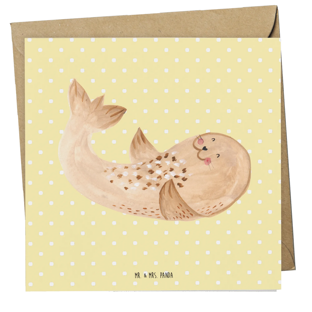 Deluxe Card seal Lay Hochzeitskarte, Grußkarte, Hochwertige Grußkarte, Hochwertige Klappkarte, Glückwunschkarte, Karte, Geburtstagskarte, Einladungskarte, Klappkarte, Tiermotive, Gute Laune, lustige Sprüche, Tiere, Meerestier, Lachen, Robben, Strand, Nordsee, Robbe, Ostsee, Freude, Seehund