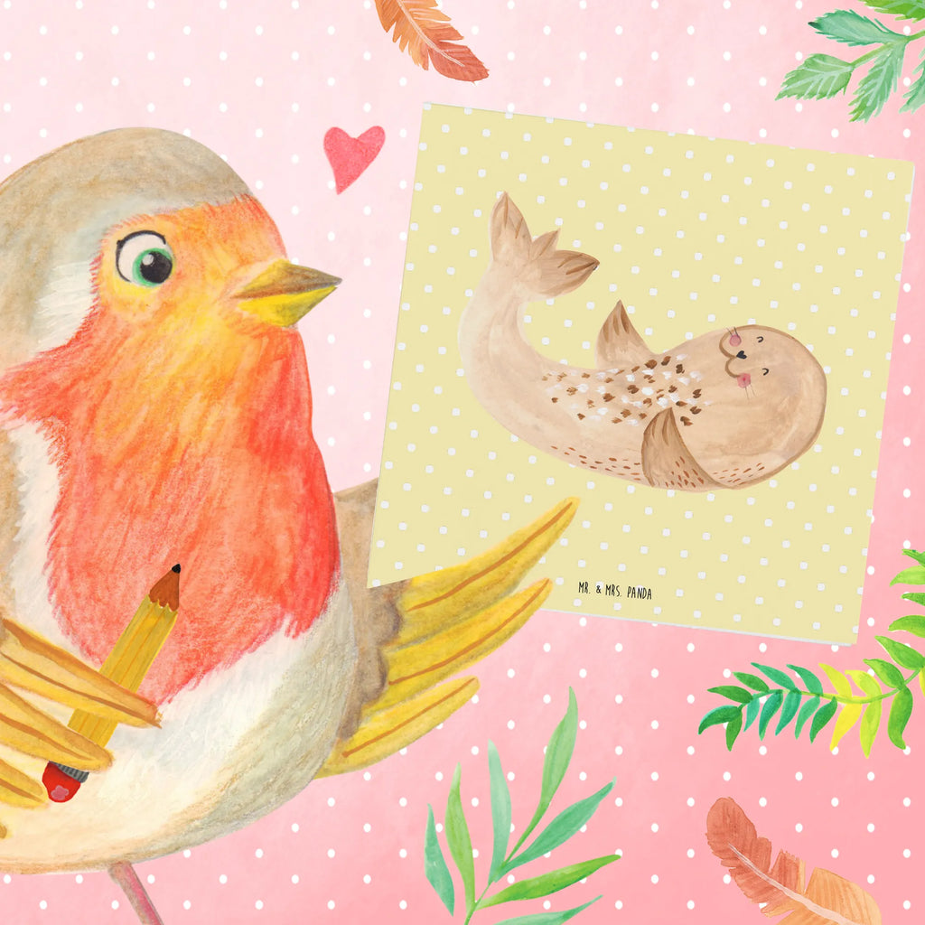 Deluxe Card seal Lay Hochzeitskarte, Grußkarte, Hochwertige Grußkarte, Hochwertige Klappkarte, Glückwunschkarte, Karte, Geburtstagskarte, Einladungskarte, Klappkarte, Tiermotive, Gute Laune, lustige Sprüche, Tiere, Meerestier, Lachen, Robben, Strand, Nordsee, Robbe, Ostsee, Freude, Seehund