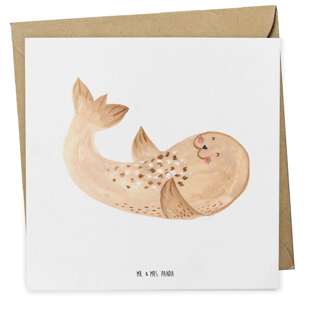Deluxe Card seal Lay Hochzeitskarte, Grußkarte, Hochwertige Grußkarte, Hochwertige Klappkarte, Glückwunschkarte, Karte, Geburtstagskarte, Einladungskarte, Klappkarte, Tiermotive, Gute Laune, lustige Sprüche, Tiere, Meerestier, Lachen, Robben, Strand, Nordsee, Robbe, Ostsee, Freude, Seehund