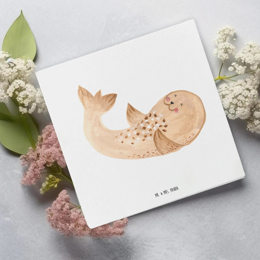 Deluxe Card seal Lay Hochzeitskarte, Grußkarte, Hochwertige Grußkarte, Hochwertige Klappkarte, Glückwunschkarte, Karte, Geburtstagskarte, Einladungskarte, Klappkarte, Tiermotive, Gute Laune, lustige Sprüche, Tiere, Meerestier, Lachen, Robben, Strand, Nordsee, Robbe, Ostsee, Freude, Seehund