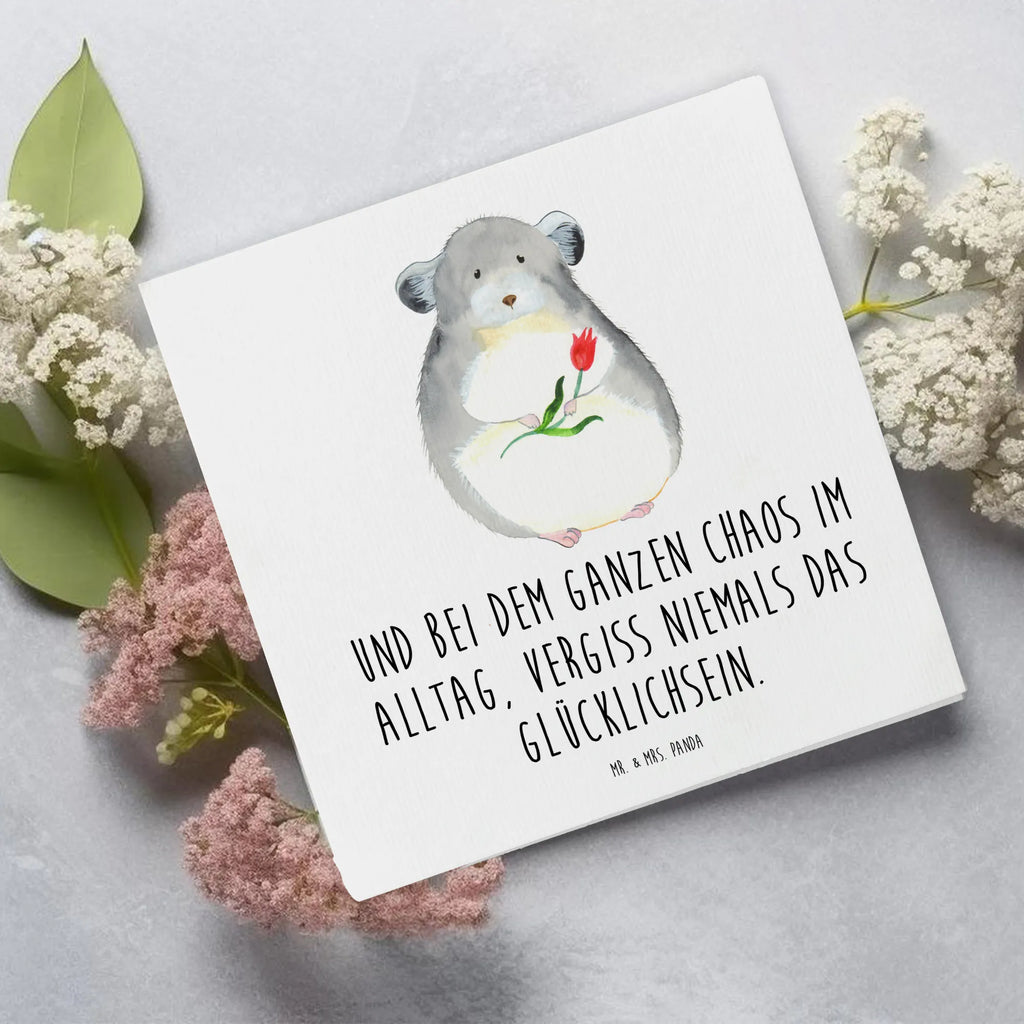 Deluxe Karte Chinchilla Blume Klappkarte, Hochwertige Klappkarte, Karte, Geburtstagskarte, Hochzeitskarte, Grußkarte, Glückwunschkarte, Einladungskarte, Hochwertige Grußkarte, Tiermotive, Gute Laune, lustige Sprüche, Tiere, Liebeskummer, Büroalltag, Chinchilla, Chaos, Glücklichsein, traurig sein, Chinchillas, Depressionen, Kummer, Büro