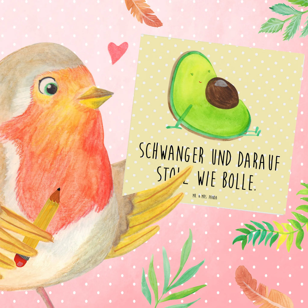 Deluxe Karte Avocado Schwangerschaft Hochzeitskarte, Karte, Einladungskarte, Glückwunschkarte, Klappkarte, Hochwertige Grußkarte, Grußkarte, Geburtstagskarte, Hochwertige Klappkarte, Avocado, Veggie, Vegan, Gesund, schwanger, Babyshower, Schwangerschaft, Babyparty