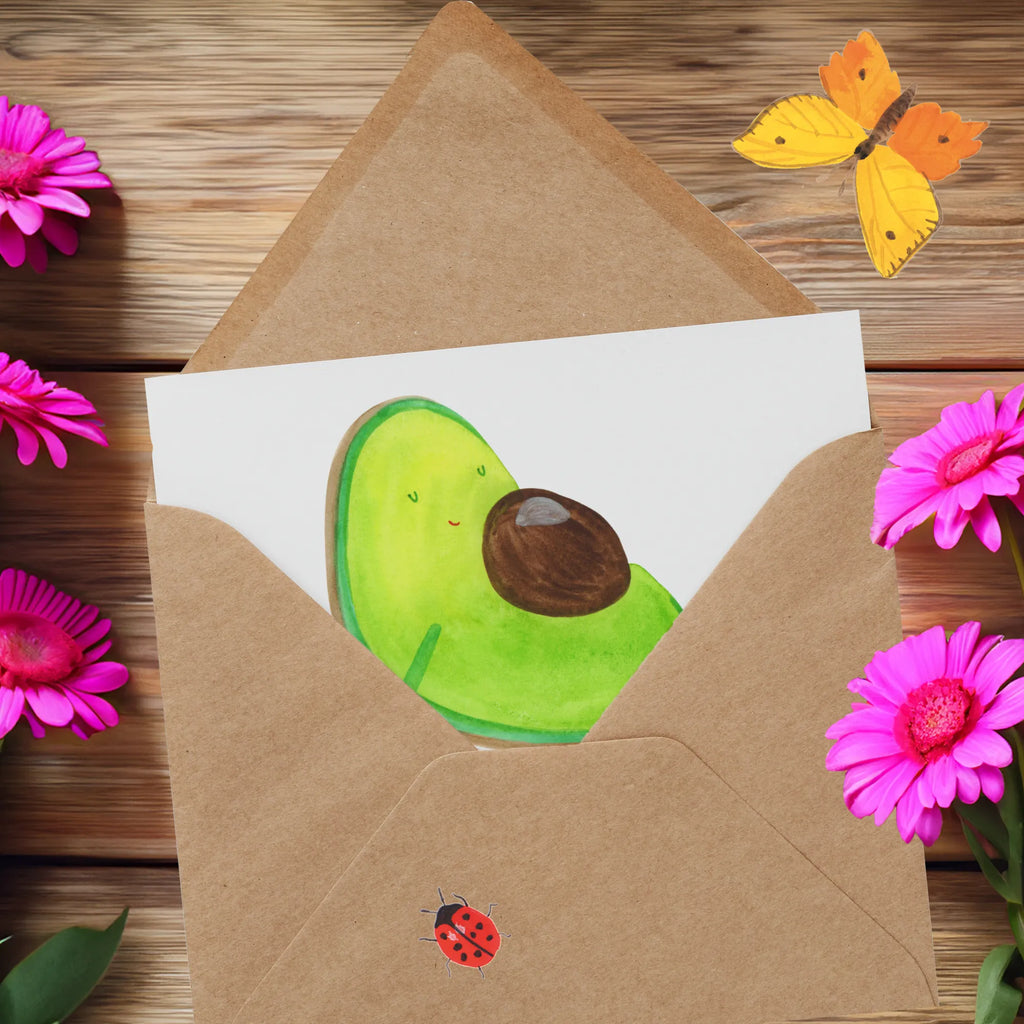 Deluxe Karte Avocado Schwangerschaft Hochzeitskarte, Karte, Einladungskarte, Glückwunschkarte, Klappkarte, Hochwertige Grußkarte, Grußkarte, Geburtstagskarte, Hochwertige Klappkarte, Avocado, Veggie, Vegan, Gesund, schwanger, Babyshower, Schwangerschaft, Babyparty