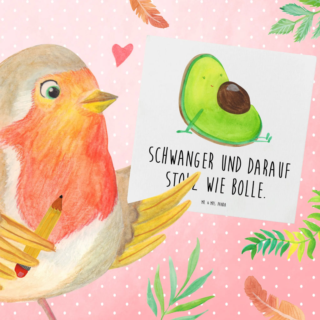 Deluxe Karte Avocado Schwangerschaft Hochzeitskarte, Karte, Einladungskarte, Glückwunschkarte, Klappkarte, Hochwertige Grußkarte, Grußkarte, Geburtstagskarte, Hochwertige Klappkarte, Avocado, Veggie, Vegan, Gesund, schwanger, Babyshower, Schwangerschaft, Babyparty
