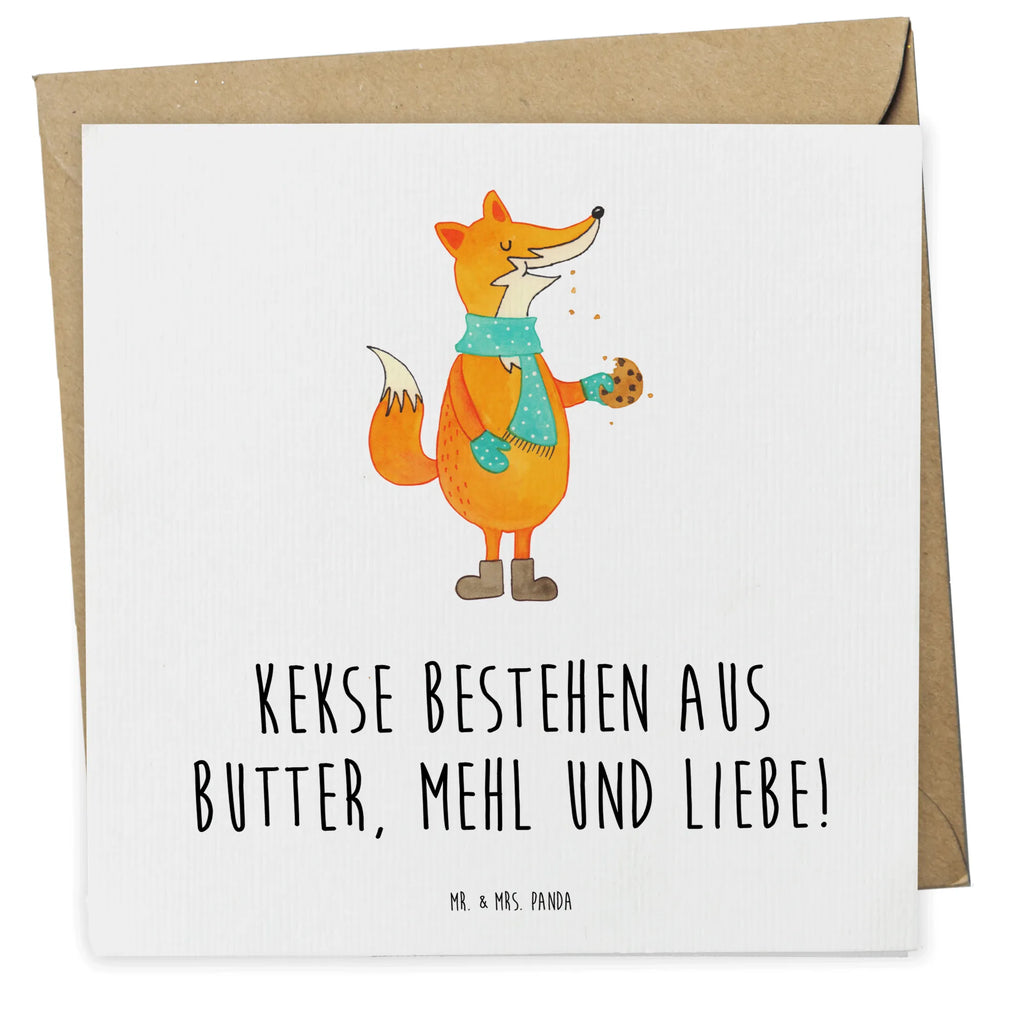 Deluxe Karte Fuchs Keks Einladungskarte, Karte, Glückwunschkarte, Geburtstagskarte, Hochwertige Klappkarte, Klappkarte, Hochwertige Grußkarte, Grußkarte, Hochzeitskarte, Fuchs, Kekse, Backen Spruch, Weihnachtszeit, Plätzchen, Küche Deko, Füchse, Winter, Liebe