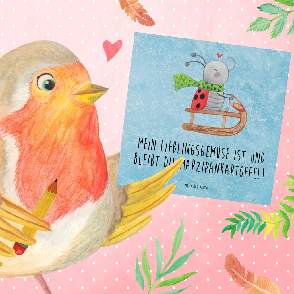 Deluxe Karte Smörle Rodeln Hochwertige Klappkarte, Einladungskarte, Hochwertige Grußkarte, Grußkarte, Hochzeitskarte, Karte, Klappkarte, Glückwunschkarte, Geburtstagskarte, Winter, Weihnachten, Weihnachtsdeko, Nikolaus, Advent, Heiligabend, Wintermotiv, Marzipan, Schlittenfahren, Smörle