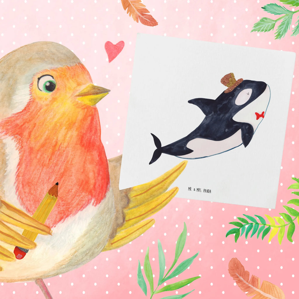 Deluxe Card orca cylinder Klappkarte, Grußkarte, Karte, Hochzeitskarte, Hochwertige Klappkarte, Geburtstagskarte, Einladungskarte, Glückwunschkarte, Hochwertige Grußkarte, Meerestiere, Meer, Urlaub, Konfetti, Glitter, Fest, Feier, Orca, Fete, Glitzer, Narwal, Geburtstag, Glückwunsch