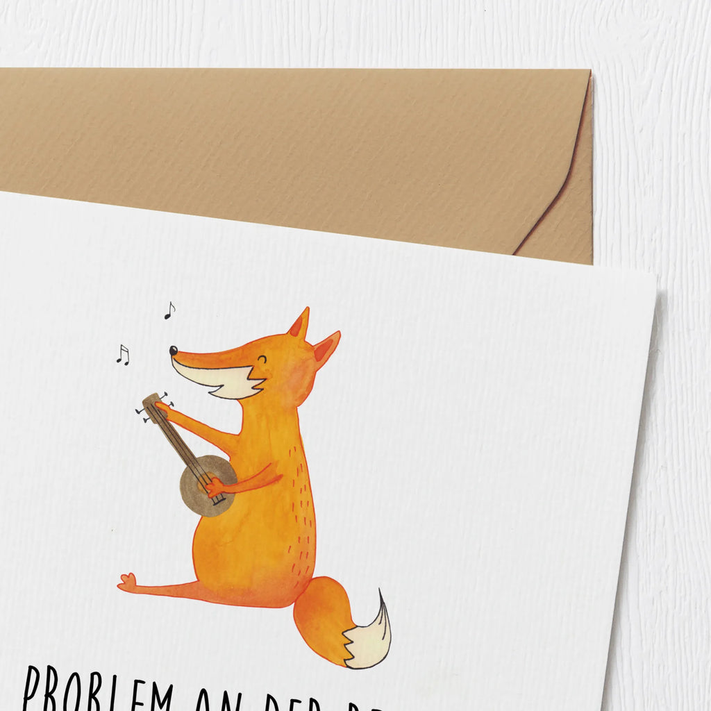 Deluxe Karte Fuchs Gitarre Karte, Klappkarte, Grußkarte, Einladungskarte, Hochwertige Klappkarte, Hochwertige Grußkarte, Geburtstagskarte, Glückwunschkarte, Hochzeitskarte, Fuchs, Füchse, Geschenk Musiker, Gitarre, Musik Spruch, Sänger, Sängerin, Musikerin