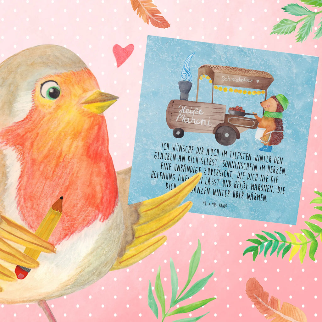 Deluxe Karte Igel Maronen Karte, Grußkarte, Einladungskarte, Hochwertige Grußkarte, Glückwunschkarte, Hochwertige Klappkarte, Hochzeitskarte, Geburtstagskarte, Klappkarte, Winter, Weihnachten, Weihnachtsdeko, Nikolaus, Advent, Heiligabend, Wintermotiv, Maronen, Duft, Kastanien, Weihnachtsmarkt