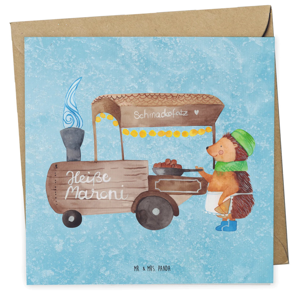 Deluxe Karte Igel Maronen Karte, Grußkarte, Einladungskarte, Hochwertige Grußkarte, Glückwunschkarte, Hochwertige Klappkarte, Hochzeitskarte, Geburtstagskarte, Klappkarte, Winter, Weihnachten, Weihnachtsdeko, Nikolaus, Advent, Heiligabend, Wintermotiv, Maronen, Duft, Kastanien, Weihnachtsmarkt