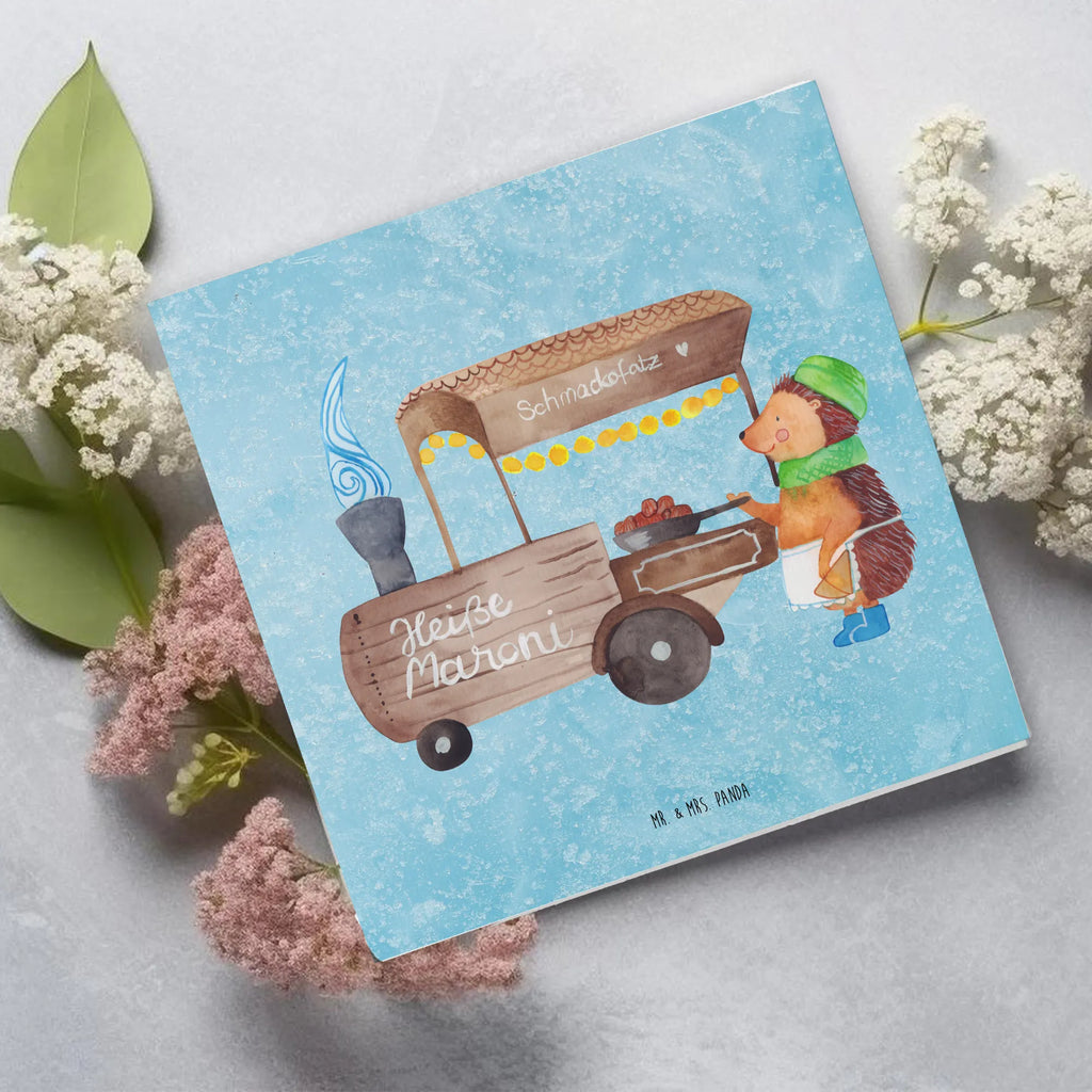 Deluxe Karte Igel Maronen Karte, Grußkarte, Einladungskarte, Hochwertige Grußkarte, Glückwunschkarte, Hochwertige Klappkarte, Hochzeitskarte, Geburtstagskarte, Klappkarte, Winter, Weihnachten, Weihnachtsdeko, Nikolaus, Advent, Heiligabend, Wintermotiv, Maronen, Duft, Kastanien, Weihnachtsmarkt