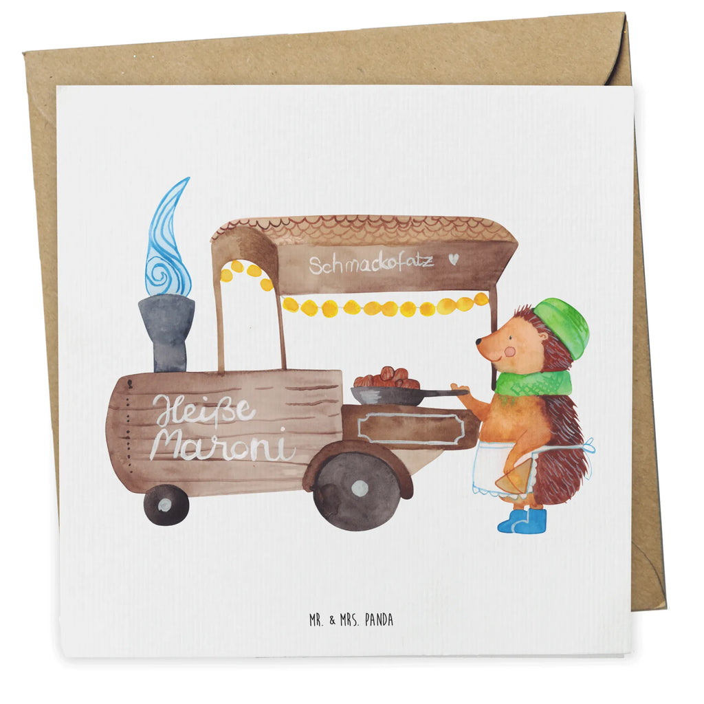 Deluxe Karte Igel Maronen Karte, Grußkarte, Einladungskarte, Hochwertige Grußkarte, Glückwunschkarte, Hochwertige Klappkarte, Hochzeitskarte, Geburtstagskarte, Klappkarte, Winter, Weihnachten, Weihnachtsdeko, Nikolaus, Advent, Heiligabend, Wintermotiv, Maronen, Duft, Kastanien, Weihnachtsmarkt