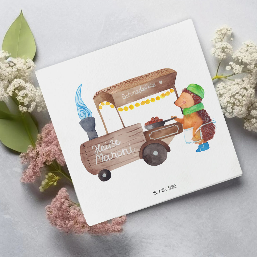 Deluxe Karte Igel Maronen Karte, Grußkarte, Einladungskarte, Hochwertige Grußkarte, Glückwunschkarte, Hochwertige Klappkarte, Hochzeitskarte, Geburtstagskarte, Klappkarte, Winter, Weihnachten, Weihnachtsdeko, Nikolaus, Advent, Heiligabend, Wintermotiv, Maronen, Duft, Kastanien, Weihnachtsmarkt