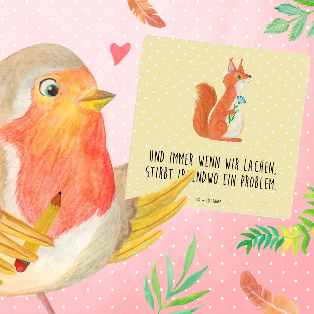 Deluxe Card Squirrel flower Einladungskarte, Geburtstagskarte, Glückwunschkarte, Hochzeitskarte, Karte, Grußkarte, Klappkarte, Hochwertige Grußkarte, Hochwertige Klappkarte, Tiermotive, Gute Laune, lustige Sprüche, Tiere, Spruch positiv, Lachen, Spaß, Eichhörnchen, Motivation Sprüche, Motivation Bilder, Eichhorn, glücklich Spruch, Spruch Deko