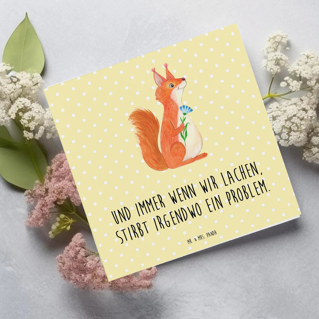 Deluxe Card Squirrel flower Einladungskarte, Geburtstagskarte, Glückwunschkarte, Hochzeitskarte, Karte, Grußkarte, Klappkarte, Hochwertige Grußkarte, Hochwertige Klappkarte, Tiermotive, Gute Laune, lustige Sprüche, Tiere, Spruch positiv, Lachen, Spaß, Eichhörnchen, Motivation Sprüche, Motivation Bilder, Eichhorn, glücklich Spruch, Spruch Deko