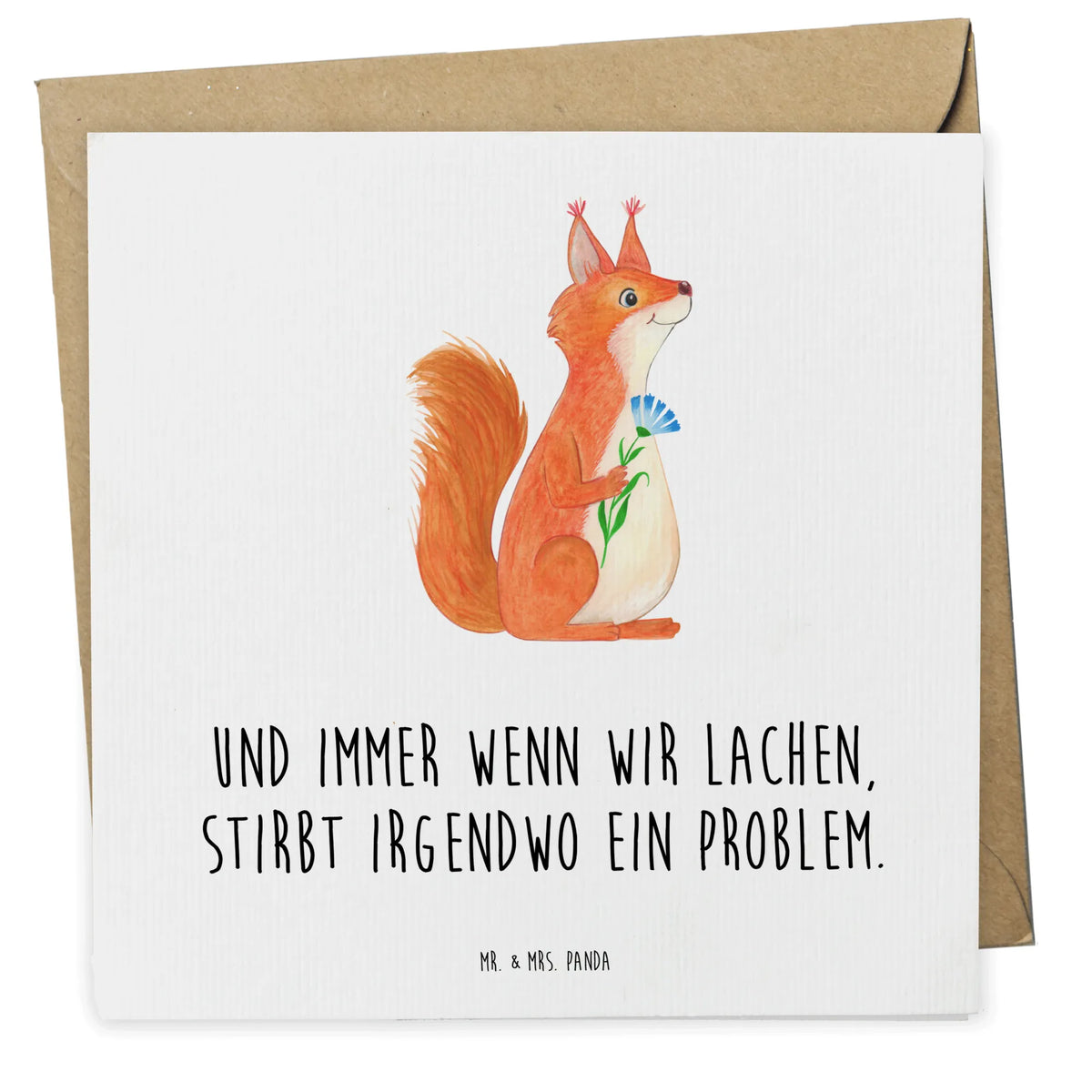 Deluxe Karte Eichhörnchen Blume Glückwunschkarte, anlasskarte, doppelkarte, Grußkarte, Klappkarte, faltkarte, Tiere, Lustige Sprüche, Tiermotive, Gute Laune, Motivation Sprüche, Lachen, Spruch Positiv, Spruch Deko, Spaß, Eichhorn, Eichhörnchen, glücklich Spruch, Motivation Bilder