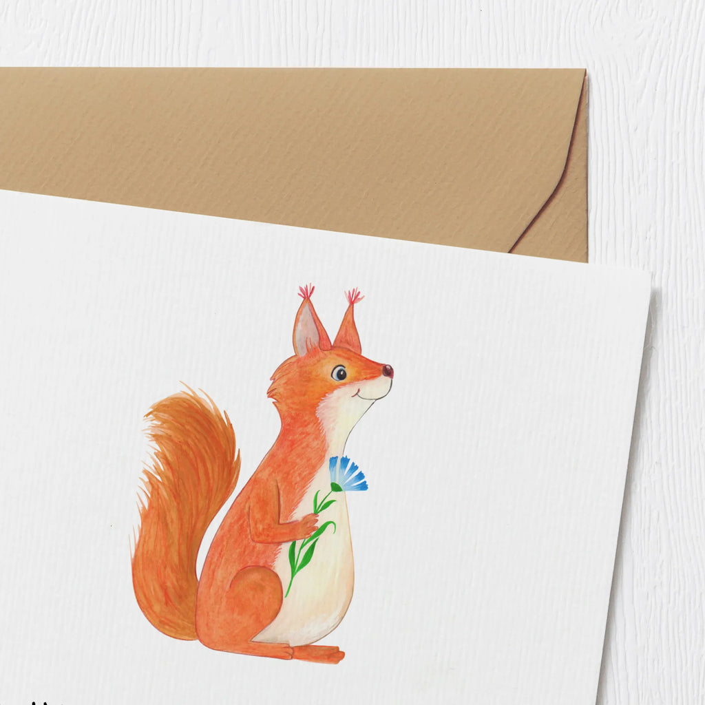 Deluxe Card Squirrel flower Einladungskarte, Geburtstagskarte, Glückwunschkarte, Hochzeitskarte, Karte, Grußkarte, Klappkarte, Hochwertige Grußkarte, Hochwertige Klappkarte, Tiermotive, Gute Laune, lustige Sprüche, Tiere, Spruch positiv, Lachen, Spaß, Eichhörnchen, Motivation Sprüche, Motivation Bilder, Eichhorn, glücklich Spruch, Spruch Deko