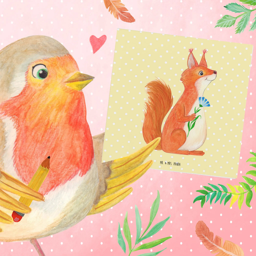 Deluxe Card Squirrel flower Einladungskarte, Geburtstagskarte, Glückwunschkarte, Hochzeitskarte, Karte, Grußkarte, Klappkarte, Hochwertige Grußkarte, Hochwertige Klappkarte, Tiermotive, Gute Laune, lustige Sprüche, Tiere, Spruch positiv, Lachen, Spaß, Eichhörnchen, Motivation Sprüche, Motivation Bilder, Eichhorn, glücklich Spruch, Spruch Deko