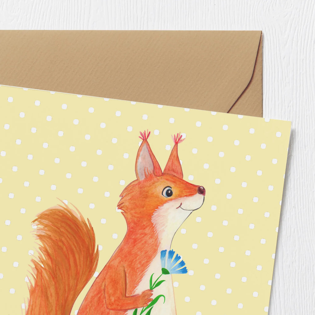 Deluxe Card Squirrel flower Einladungskarte, Geburtstagskarte, Glückwunschkarte, Hochzeitskarte, Karte, Grußkarte, Klappkarte, Hochwertige Grußkarte, Hochwertige Klappkarte, Tiermotive, Gute Laune, lustige Sprüche, Tiere, Spruch positiv, Lachen, Spaß, Eichhörnchen, Motivation Sprüche, Motivation Bilder, Eichhorn, glücklich Spruch, Spruch Deko