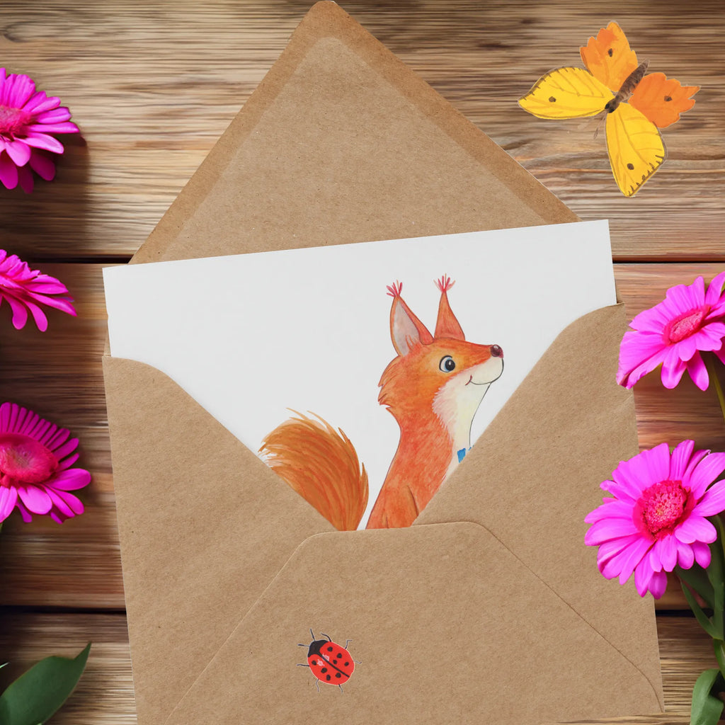 Deluxe Card Squirrel flower Einladungskarte, Geburtstagskarte, Glückwunschkarte, Hochzeitskarte, Karte, Grußkarte, Klappkarte, Hochwertige Grußkarte, Hochwertige Klappkarte, Tiermotive, Gute Laune, lustige Sprüche, Tiere, Spruch positiv, Lachen, Spaß, Eichhörnchen, Motivation Sprüche, Motivation Bilder, Eichhorn, glücklich Spruch, Spruch Deko