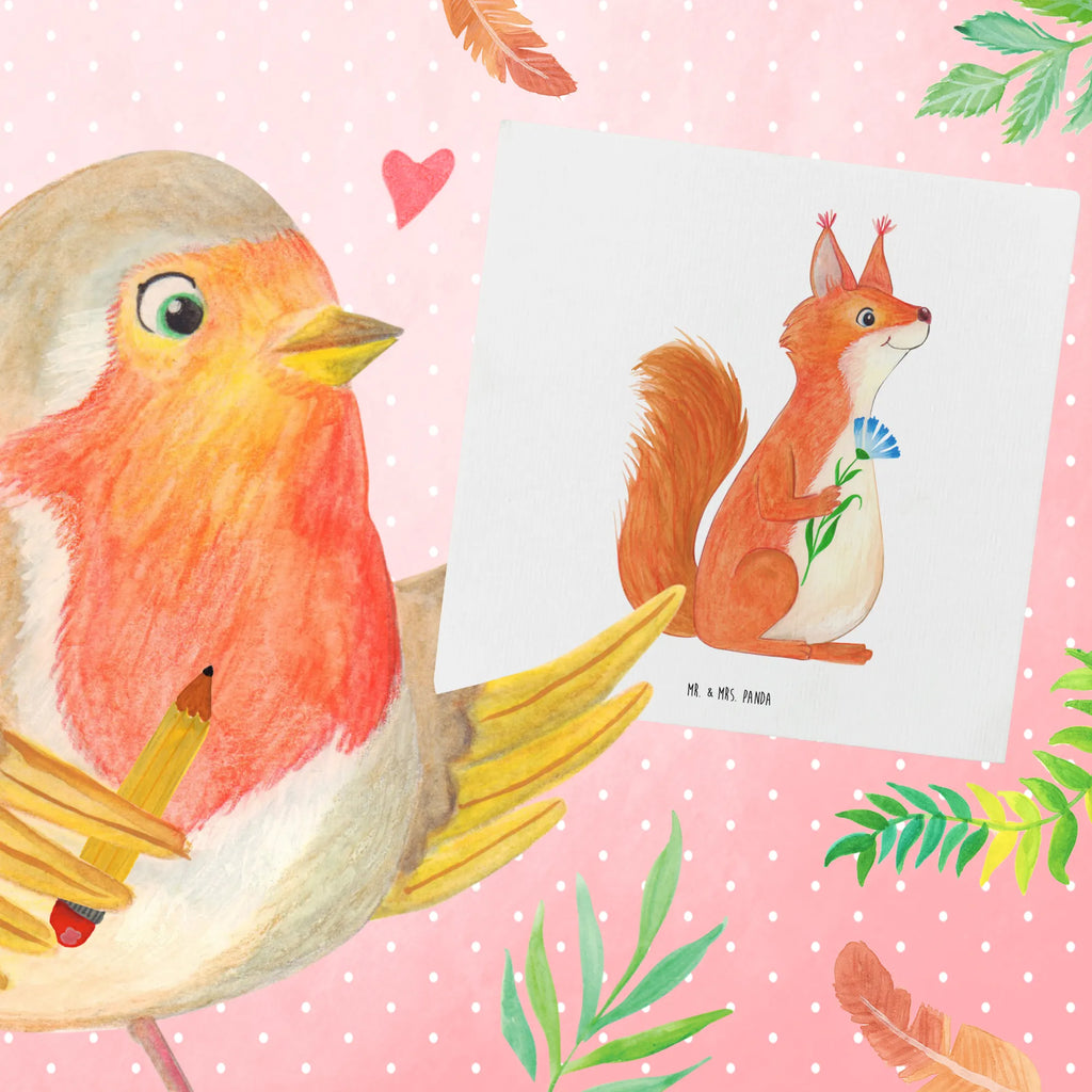 Deluxe Card Squirrel flower Einladungskarte, Geburtstagskarte, Glückwunschkarte, Hochzeitskarte, Karte, Grußkarte, Klappkarte, Hochwertige Grußkarte, Hochwertige Klappkarte, Tiermotive, Gute Laune, lustige Sprüche, Tiere, Spruch positiv, Lachen, Spaß, Eichhörnchen, Motivation Sprüche, Motivation Bilder, Eichhorn, glücklich Spruch, Spruch Deko