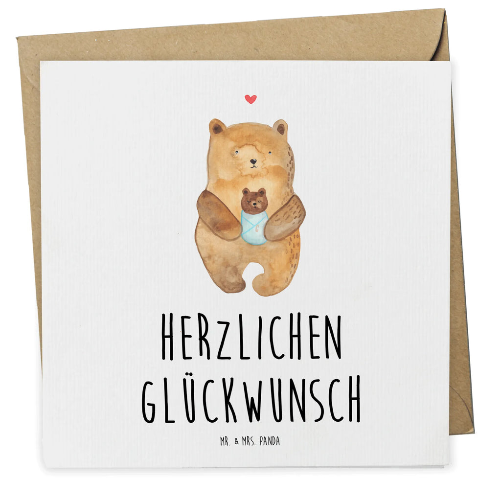 Deluxe Karte Bär Baby Hochwertige Grußkarte, Klappkarte, Karte, Hochzeitskarte, Grußkarte, Hochwertige Klappkarte, Glückwunschkarte, Einladungskarte, Geburtstagskarte, Bär, Teddy, Teddybär, Baby, Täufling, Neffe, Enkelin, Nichte, Eltern, Geburtstag, Mutter, Glückwunsch, Geburt, Taufe, Enkel