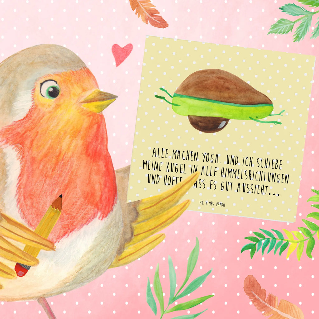 Deluxe Karte Avocado Yoga Einladungskarte, Geburtstagskarte, Glückwunschkarte, Hochzeitskarte, Hochwertige Grußkarte, Grußkarte, Karte, Klappkarte, Hochwertige Klappkarte, Avocado, Veggie, Vegan, Gesund, Avocado Yoga Vegan