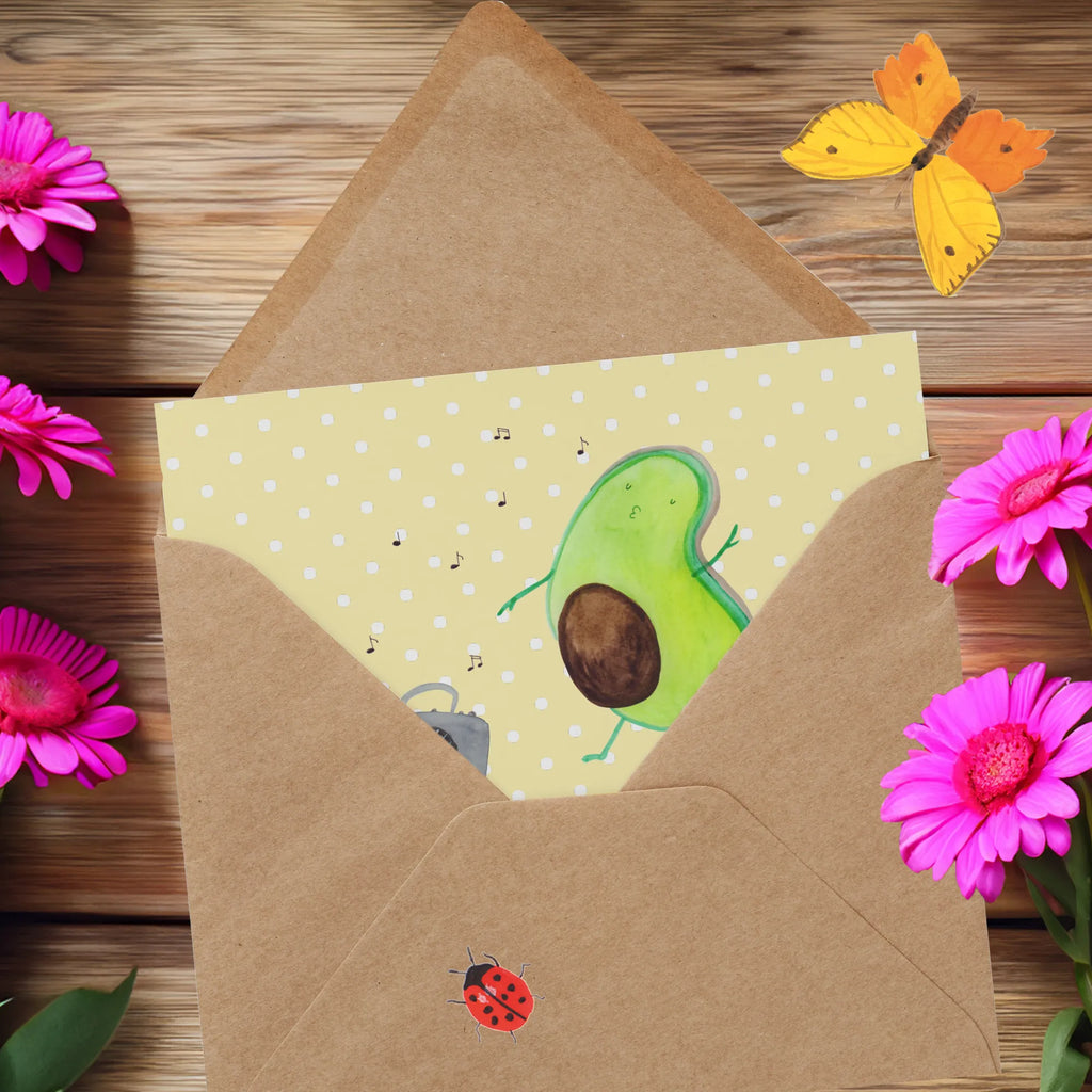 Deluxe Card avocado Dance Hochwertige Klappkarte, Karte, Hochzeitskarte, Einladungskarte, Geburtstagskarte, Grußkarte, Glückwunschkarte, Klappkarte, Hochwertige Grußkarte, Avocado, Veggie, Vegan, Gesund