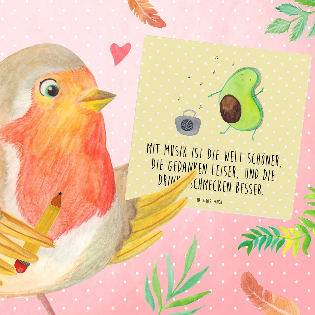 Deluxe Card avocado Dance Hochwertige Klappkarte, Karte, Hochzeitskarte, Einladungskarte, Geburtstagskarte, Grußkarte, Glückwunschkarte, Klappkarte, Hochwertige Grußkarte, Avocado, Veggie, Vegan, Gesund