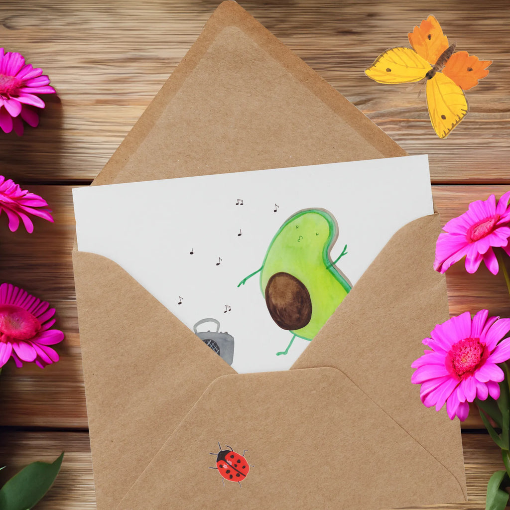 Deluxe Card avocado Dance Hochwertige Klappkarte, Karte, Hochzeitskarte, Einladungskarte, Geburtstagskarte, Grußkarte, Glückwunschkarte, Klappkarte, Hochwertige Grußkarte, Avocado, Veggie, Vegan, Gesund