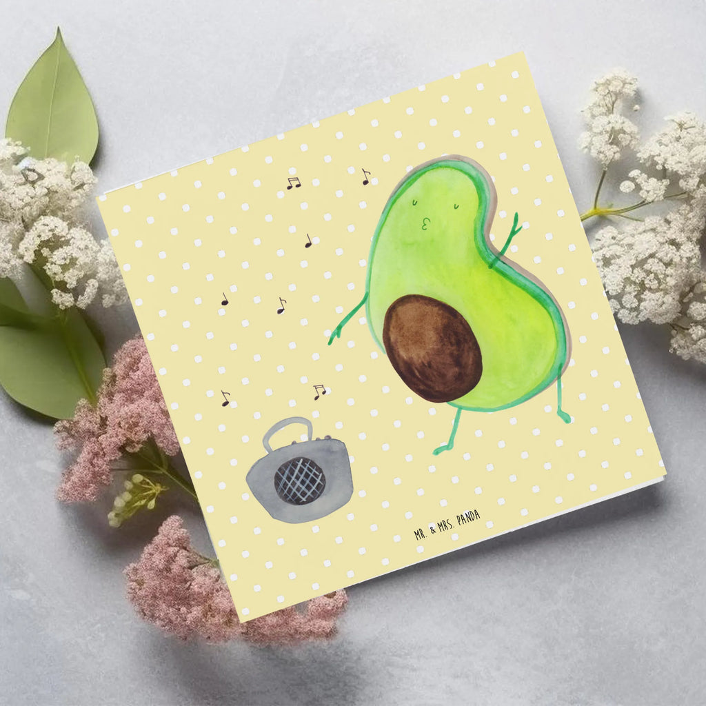 Deluxe Card avocado Dance Hochwertige Klappkarte, Karte, Hochzeitskarte, Einladungskarte, Geburtstagskarte, Grußkarte, Glückwunschkarte, Klappkarte, Hochwertige Grußkarte, Avocado, Veggie, Vegan, Gesund