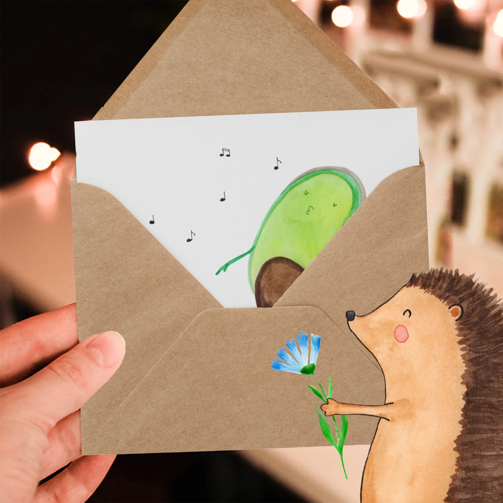 Deluxe Card avocado Dance Hochwertige Klappkarte, Karte, Hochzeitskarte, Einladungskarte, Geburtstagskarte, Grußkarte, Glückwunschkarte, Klappkarte, Hochwertige Grußkarte, Avocado, Veggie, Vegan, Gesund