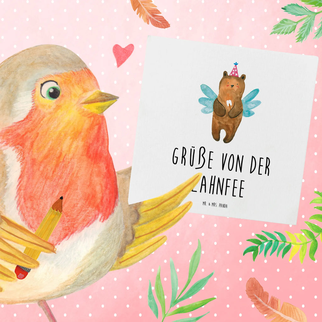 Deluxe Karte Bär Zahnfee Geburtstagskarte, Hochzeitskarte, Karte, Klappkarte, Glückwunschkarte, Hochwertige Klappkarte, Hochwertige Grußkarte, Einladungskarte, Grußkarte, Bär, Teddy, Teddybär, Milchzahn, Erster Zahn, Fee, Zahnfee