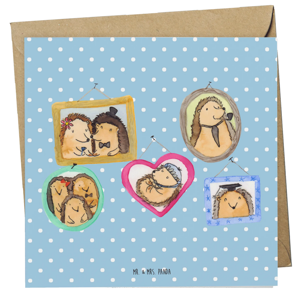 Deluxe Karte Igel Familie Geburtstagskarte, Hochwertige Klappkarte, Einladungskarte, Grußkarte, Karte, Glückwunschkarte, Hochwertige Grußkarte, Klappkarte, Hochzeitskarte, Familie, Vatertag, Muttertag, Bruder, Schwester, Mama, Papa, Oma, Opa, Bilder, Liebe, Zusammenhalt, Igel, Glück