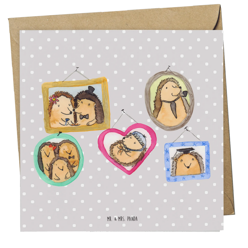 Deluxe Karte Igel Familie Geburtstagskarte, Hochwertige Klappkarte, Einladungskarte, Grußkarte, Karte, Glückwunschkarte, Hochwertige Grußkarte, Klappkarte, Hochzeitskarte, Familie, Vatertag, Muttertag, Bruder, Schwester, Mama, Papa, Oma, Opa, Bilder, Liebe, Zusammenhalt, Igel, Glück