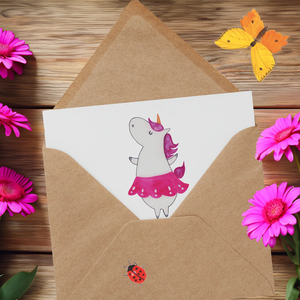 Deluxe Karte Einhorn Ballerina Klappkarte, Hochwertige Klappkarte, Grußkarte, Einladungskarte, Geburtstagskarte, Karte, Hochwertige Grußkarte, Hochzeitskarte, Glückwunschkarte, Einhorn, Einhörner, Einhorn Deko, Unicorn, Tanzen, Geburtstag, Ballerina, Lebensfreude, Party, Spaß, Lebenslust, Feiern, Wohnung, Tänzerin