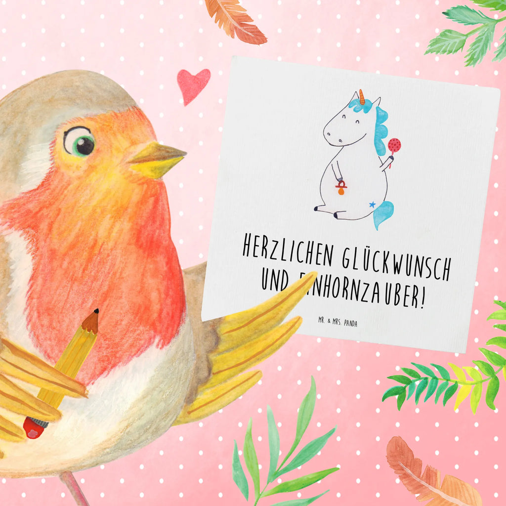 Deluxe Card unicorn infant Karte, Hochwertige Klappkarte, Grußkarte, Klappkarte, Hochzeitskarte, Einladungskarte, Glückwunschkarte, Geburtstagskarte, Hochwertige Grußkarte, Einhorn, Einhörner, Einhorn Deko, Unicorn, Babyglück, Party, Eltern, Baby, Mutter, Geburt, Schnuller, Geburtstag, erstes Kind, Nachwuchs, Kind